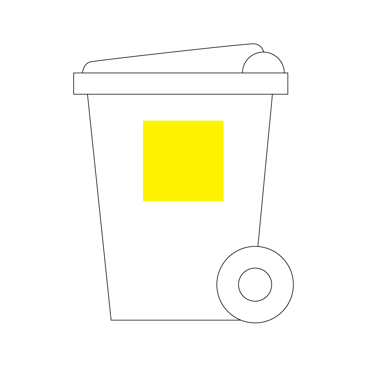 icona bidone giallo